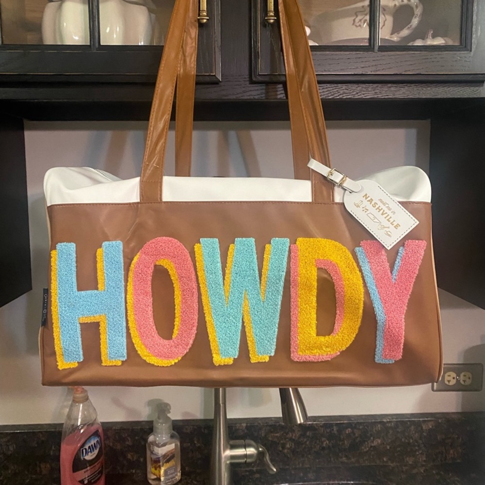Howdy Jersey Patch Vegan Leather Duffle